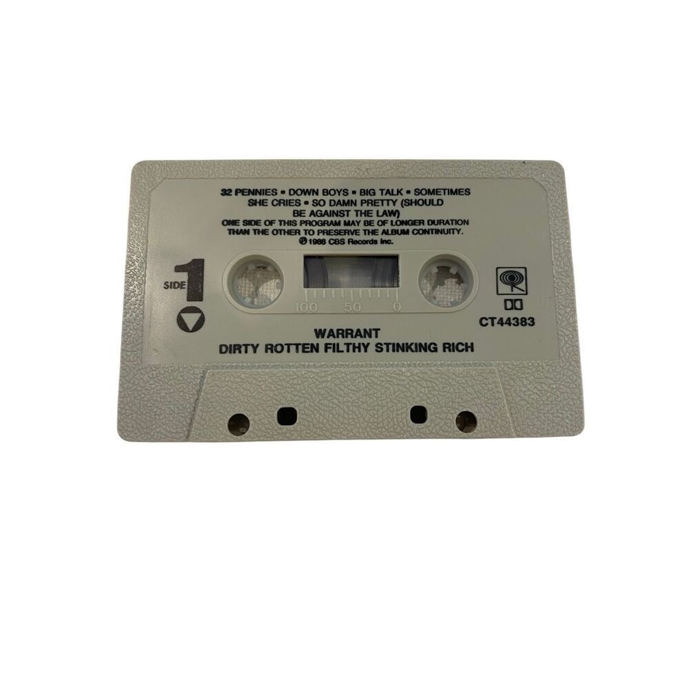 Warrant Dirty Rotten Filthy Stinking Rich Cassette Tape 1989 CT44383 Vintage